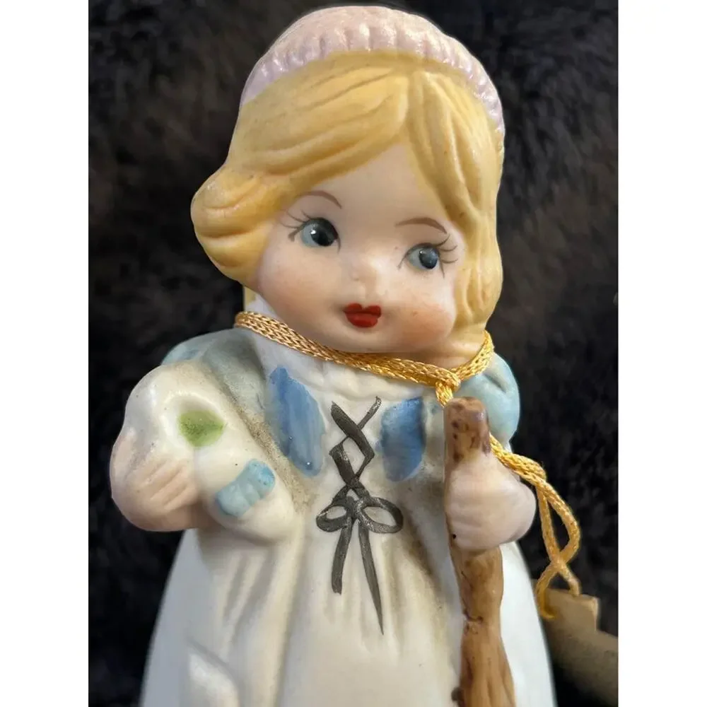 MerriBelle Bisque Figurine With Broom and Shoe 1978